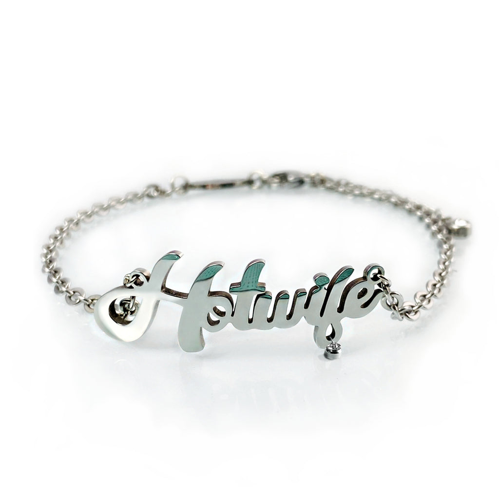 HotWife Bracelet (or anklet) in Stainless Steel with gift bag included