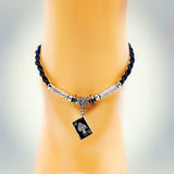 Queen of Spades Playing Card Silk Twist Anklet