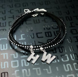 Hotwife Black Studded Suede Anklet