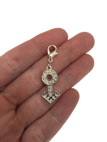 Male Symbol Charm - Silver