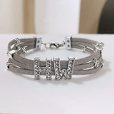 Hotwife Silver Suede Bracelet