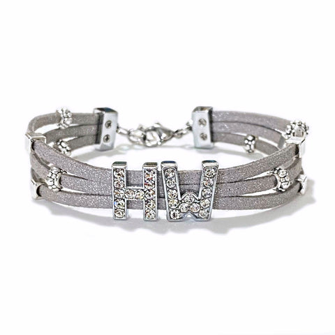 Hotwife Silver Suede Bracelet