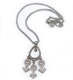 MFM All Silver Symbols Necklace - Style 2