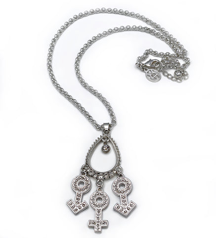 MFM All Silver Symbols Necklace - Style 2