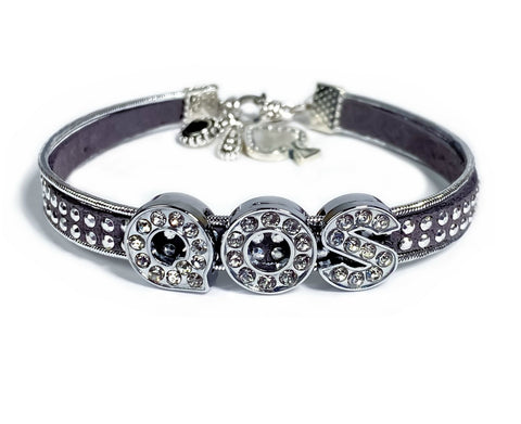 QOS Studded Suede Bracelet