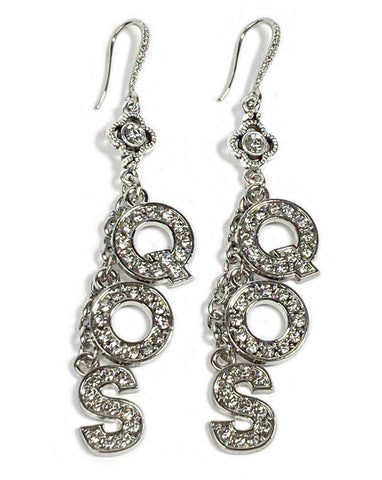 QOS Drop Earring Set - Rhinestone