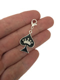 Queen of Spades w Crown Charm