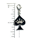 Queen of Spades w Crown Charm