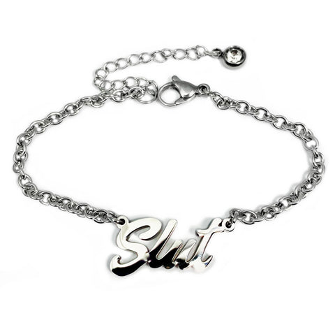 SLUT Stainless Steel Chain Bracelet