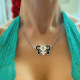 MFM Horizontal Stainless Steel Necklace